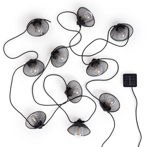 LED-Girlande Solar Aussen mit Glühbirnen Kodos 6.5m 3000K Warmweiß