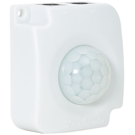 Bewegungssensor PIR 120º für LED-Streifen 12/24V DC Jackanschluss Weiß