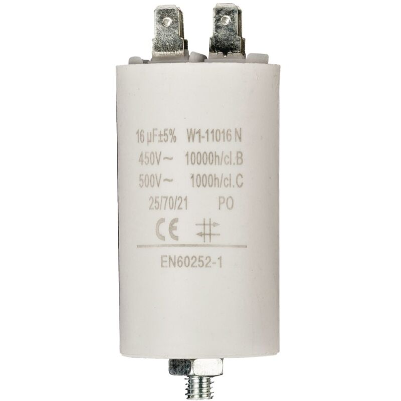 CABLEPELADO Anlaufkondensator für Elektromotor, Permanentkondensator, einphasig, Anschlusskabel, geeignet für Pumpen, Kompressoren, Waschmaschinen, Luftmaschinen, 450 VAC, 25 uF