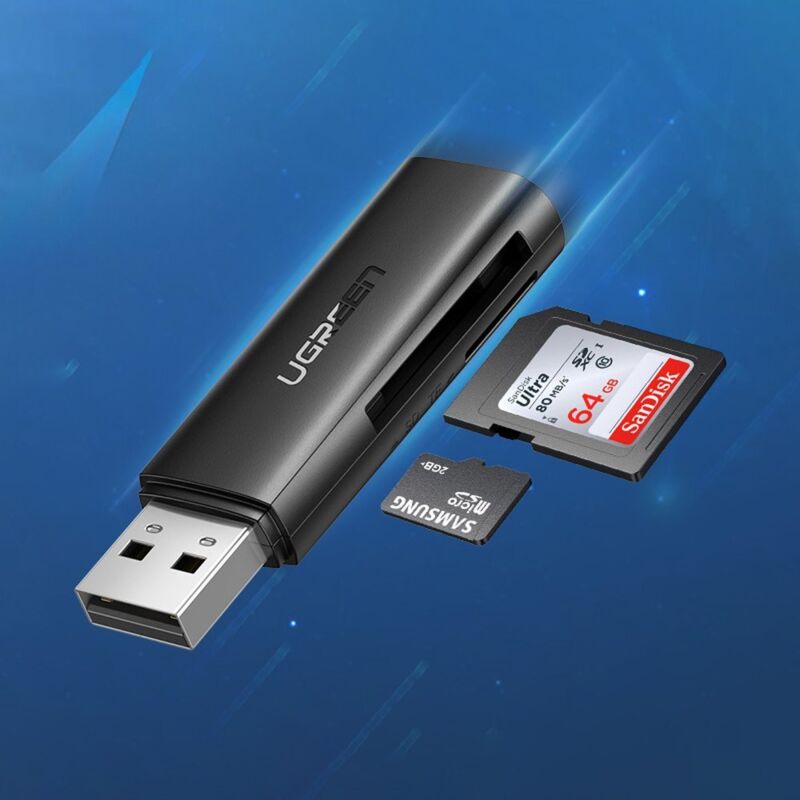 Lettore Schede Micro SD A USB 2.0 - Piccolo, Nero, Per Cellulari E Tablet, Trasferimento Dati - Foto 7