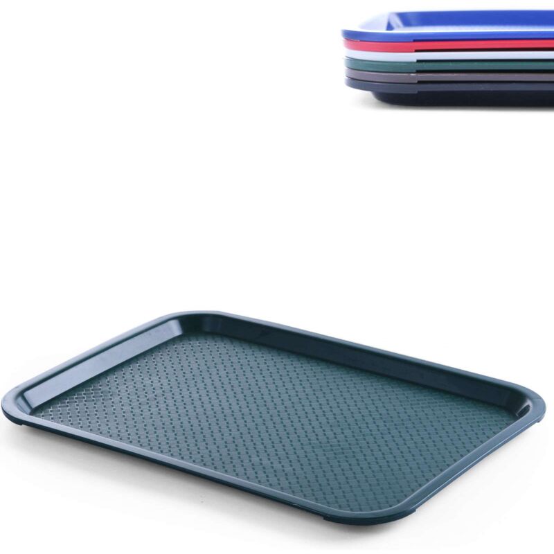 Vassoio Rettangolare 45x35 Cm Per Ristoranti - Grigio, In Polipropilene, Lavabile In Lavastoviglie - Foto 4