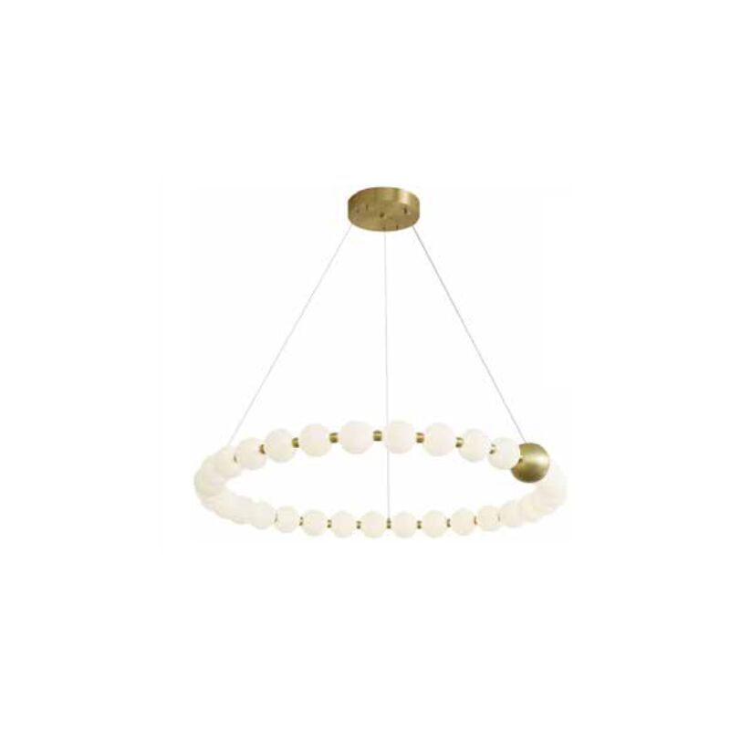 Lampada a sospensione moderna a LED cromata da soffitto