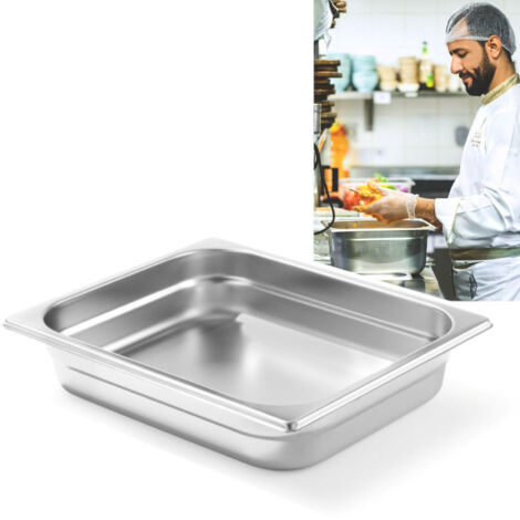 VIDAXL - Contenitori Per Alimenti 2 Pz Gn 1/1 150 Mm In Acciaio Inox