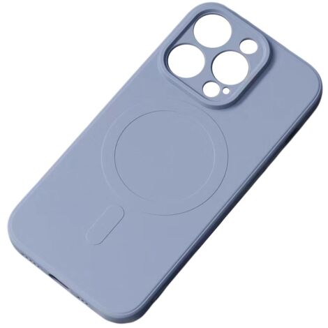 Custodia in silicone con MagSafe per iPhone 15 Plus Custodia in silicone, grigia (1/5)