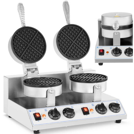 Ultratec Waffle Plate Set for 2-in-1 Contact Grill and Table Grill, for Making Belgian Waffles, Easy to Insert with Click Mechanism, Dishwasher Safe