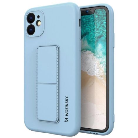Custodia in silicone con supporto per Samsung Galaxy A32 5G Kickstand Case azzurro (1/5)