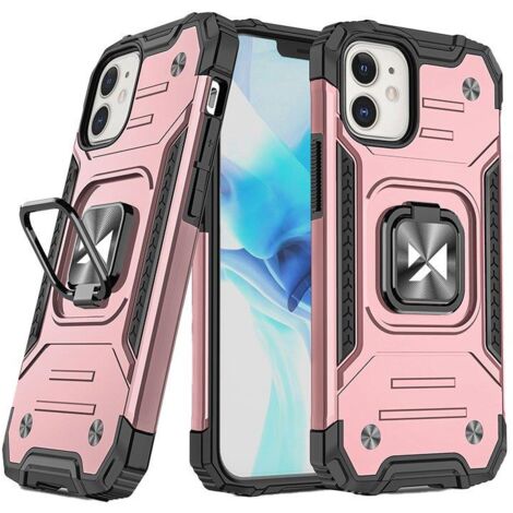 Custodia iPhone 14 Plus, cover corazzata, porta anello magnetico, oro (1/5)