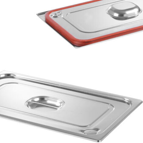 Accessori Cucina Professionale Ristorazione Coperchio Contenitore Gastronorm GN 1/1 - Acciaio Inossidabile Per Ristorazione 530x325mm Gn 1/1 Acciaio - 8