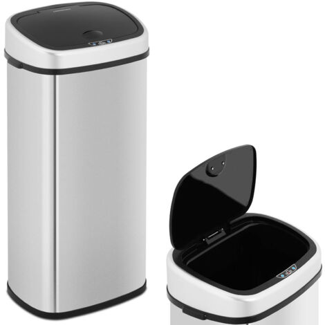 Funest Pattumiera Da Bagno Con Sensore Di Movimento – 3.5 Galloni, Coperchio Automatico, Elettrica, Impermeabile - 3