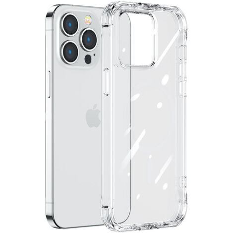 Cover custodia per iPhone 14 Plus, custodia corazzata con ganci, supporto trasparente (1/5)
