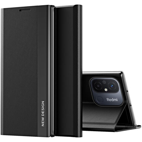 Custodia con patta e supporto per Xiaomi Redmi Note 12 Pro+ Sleep Case Pro nera (1/5)