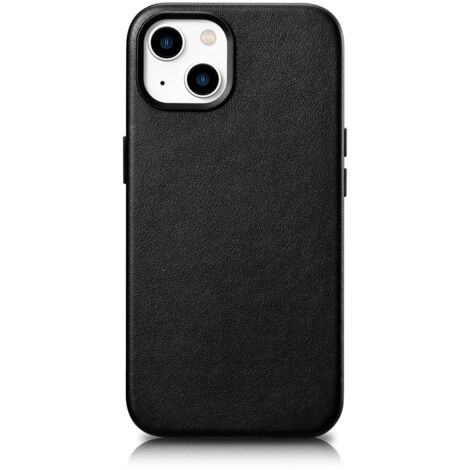 Custodia in pelle naturale per iPhone 14 Plus MagSafe Case Leather, nera (1/5)