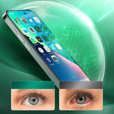 Pellicola Per IPhone Pellicola Protettiva Vetro Temperato Per IPhone 13/13 Pro/14, Effetto Privacy Anti-spia Sfumato Viola, Anti Luce Blu, 2 Pezzi Protezione Schermo Anti-spia