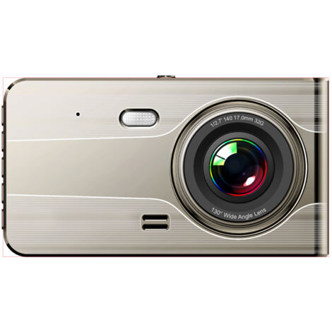 Videoregistratore digitale per auto LCD con sensore G Full HD e telecamera per la retromarcia, beige (1/4)