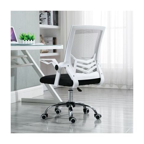 GYMAX Sedia Ufficio Ergonomica Girevole Con Schienale In Rete - Regolabile In Altezza E Inclinazione, Per Lavoro E Relax - Foto 2