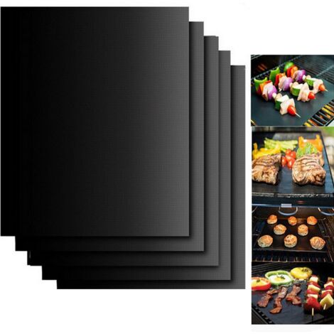 Tappetini Per Griglia In Teflon COM-FOUR - 4 Pezzi, 42x32cm, Antiaderenti, Resistenza Fino A 260°C - Foto 4