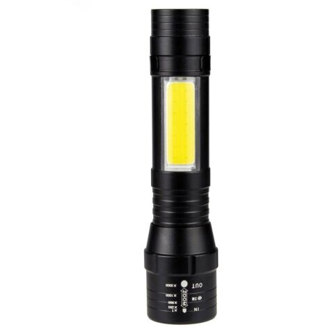 TORCIA TATTICA LED COB ZOOM T6 RICARICABILE