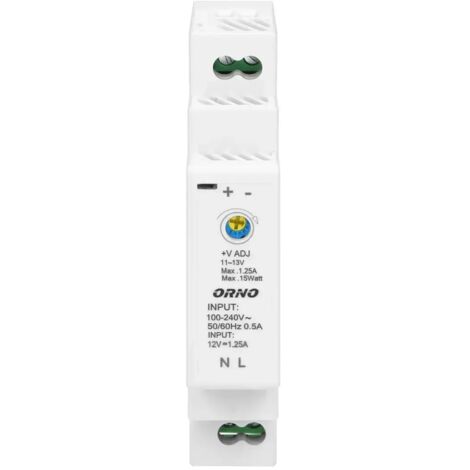 Alimentatore per guida DIN 12VDC 1,25A 15W OR-PSU-1642