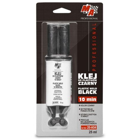 COLLA PER SALDATURA PLASTICA 10 MINUTI NERO 25ML - BIS 20-A54