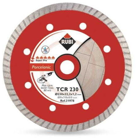 DISCO DIAMANTATO RUBI TCR 125 SUPERPRO PER PIASTRELLE IN GRES PORCELLANATO