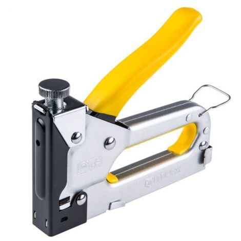 Cucitrice per tappezzeria 4-14 mm, punti metallici a J (1/2)