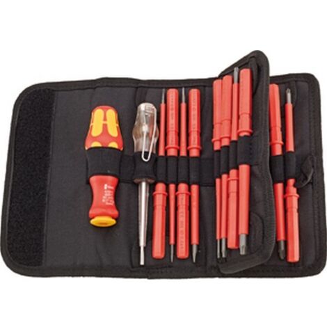 SET CACCIAVITE WERA MANICO + 14 LAME ISOLATE + TESTER COMPATTO KRAFTFORM (1/5)