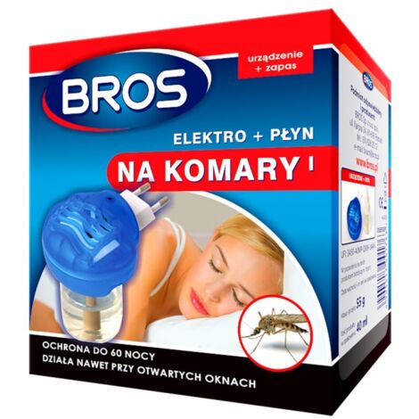 Bros Elektro + Repellente per zanzare 40 ml - 60 notti di protezione, anche con finestre aperte (1/2)