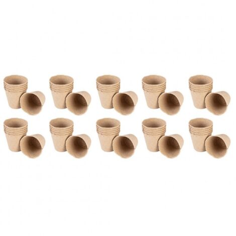 Secchielli per semina in torba: 8 x 8 x 7,8 cm, 60 pezzi (1/5)