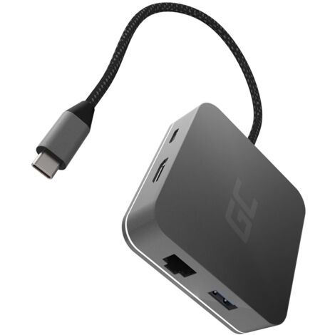 Green Cell - Adapter, Adapter, USB-C HUB 6in1 (USB 3.0 HDMI Ethernet USB-C)