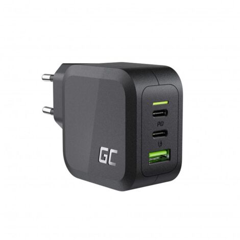 Caricabatterie Green Cell PowerGaN da 65 W 2x USB-C PD, 1x USB-A QC 3.0 (1/5)