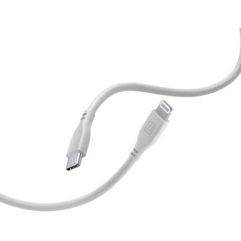 Cellularline Soft Cable - Cavo da USB-C a Lightning certificato MFi, 1,2 m (grigio) (1/5)