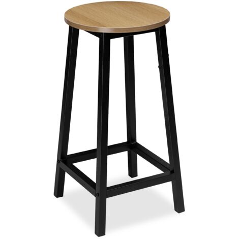 Sgabello industriale Flint Modern Oak loft (1/5)