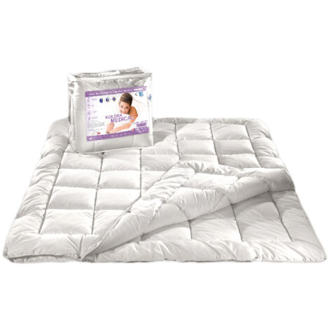 SuperKissen24 Piumino Microfibra 160x200 Cm 4 Stagioni, Trapunta Matrimoniale Lavabile A 40° Anallergica Oeko-Tex 100, Bianco