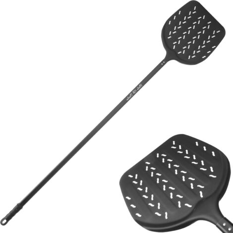 onlyfire Grande pala per pizza in alluminio, con manico in legno, 30,5 x 35,6 cm, per cuocere pizza fatta a mano, 71,1 cm complessivamente, per qualsiasi forno per pizza all'aperto o interno