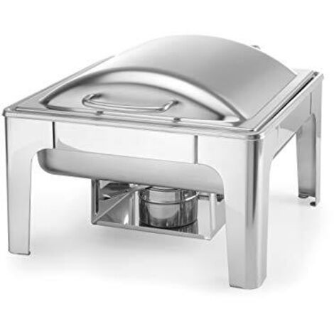 Scaldapiatti Elettrico Scaldavivande Gluecksshop Con 2 Candele - Piatto Cromato 28x16cm Scaldavivande Elegante Casa Hospitality