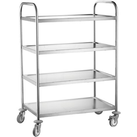 Carrello cameriere in acciaio a 4 ripiani - Hendi 810118 (1/2)