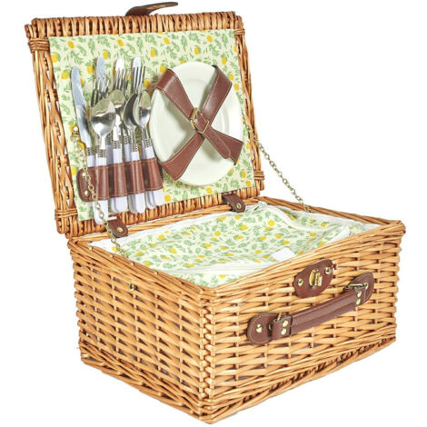 Apra La Borsa Di Picnic Con Il Cultery E Le Stoviglie Fotografia Stock - Immagine Di Aperto - Foto 6