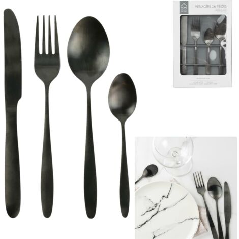 Set posate Charbon, nero, 16 pz (1/5)