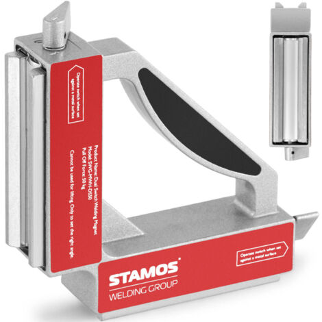 Supporto magnetico per saldatura angolare 2 interruttori angolo 90 a 50 kg (1/5)