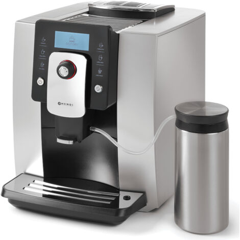 Macchina da caffè automatica One Touch con contenitore per il latte da 600 ml, colore argento, Hendi 208984 (1/2)