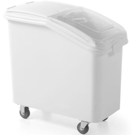 HENDI Carrello Per Ingredienti Secchi 62L – Amerbox Bianco, Ruote In Gomma, PP, 345x720x570 Mm - 4
