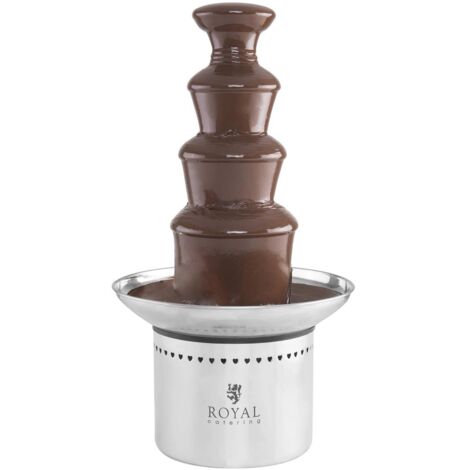 Fontana per fonduta di cioccolato, in acciaio, 4 livelli, 230W (1/5)