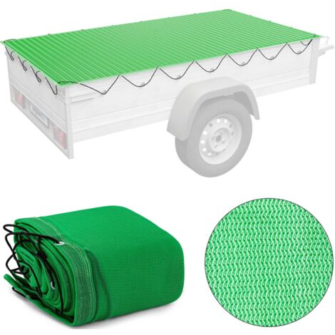 Rete di trasporto per fissare il carico su un rimorchio, maglia fine, 2,5 x 4,5 m, verde