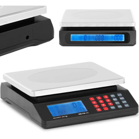 Bilancia Di Controllo Steinberg SBS-PW-30L – 30 Kg/1 G Con Doppio LCD E Batterie AA Per Magazzino