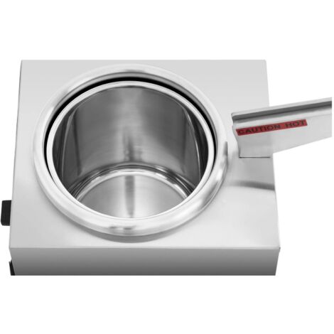 Distributeur de sauce inox avec fonction de réchauffage pour chocolat ou fromage 3,3l