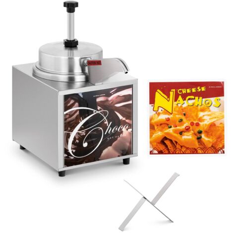 Distributeur de sauce inox avec fonction de réchauffage pour chocolat ou fromage 3,3l