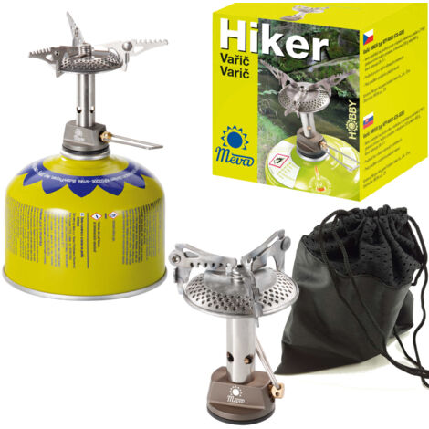Il fornello turistico più leggero per cartucce a gas (valvola o filettatura) HIKER 70 grammi 2,4 kW (1/5)