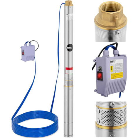 Pompa Sommersa Per Pozzi Profondi VidaXL 750W - Portata 4500 L/h, Profondità 40 M, Acciaio Inox, Per Irrigazione Giardino - Foto 2
