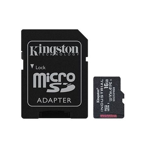 Scheda microSDHC Kingston da 16 GB Industrial C10 A1 pSLC (1/3)