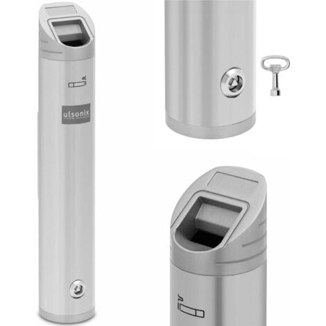 Posacenere Acciaio Inox Con Coperchio | Design Antivento | Per Esterno E Interno | Facile Da Pulire - Foto 6